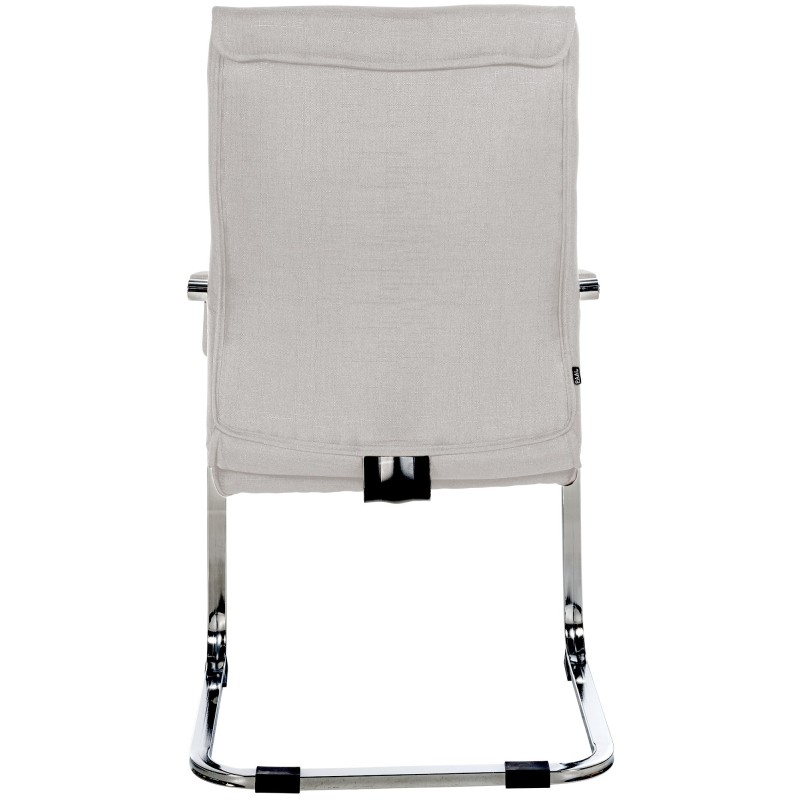 Juego de 2 sillas de visita Hobart en tela gris