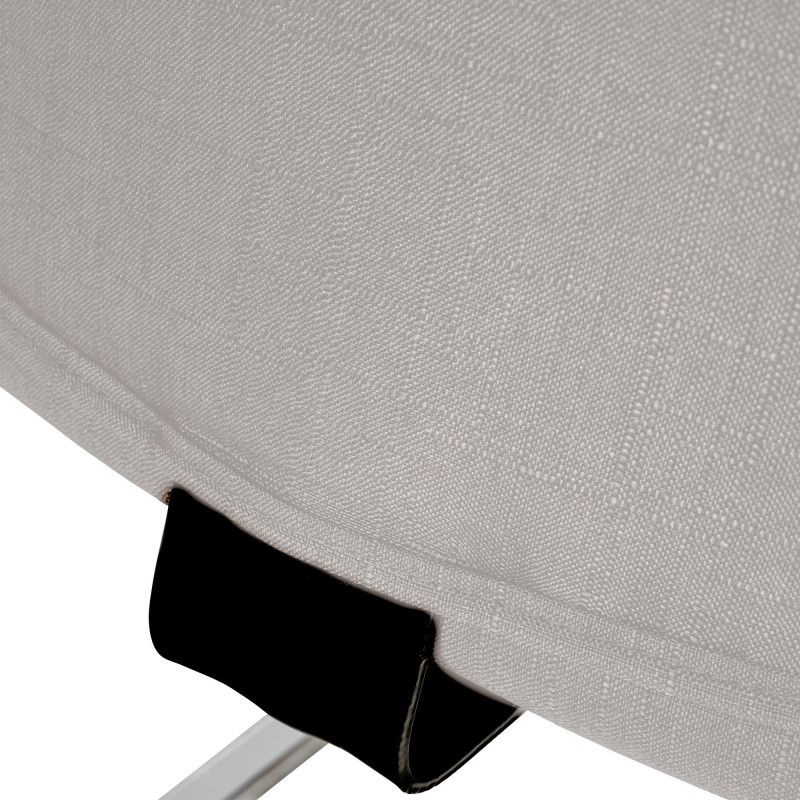 Juego de 2 sillas de visita Hobart en tela gris