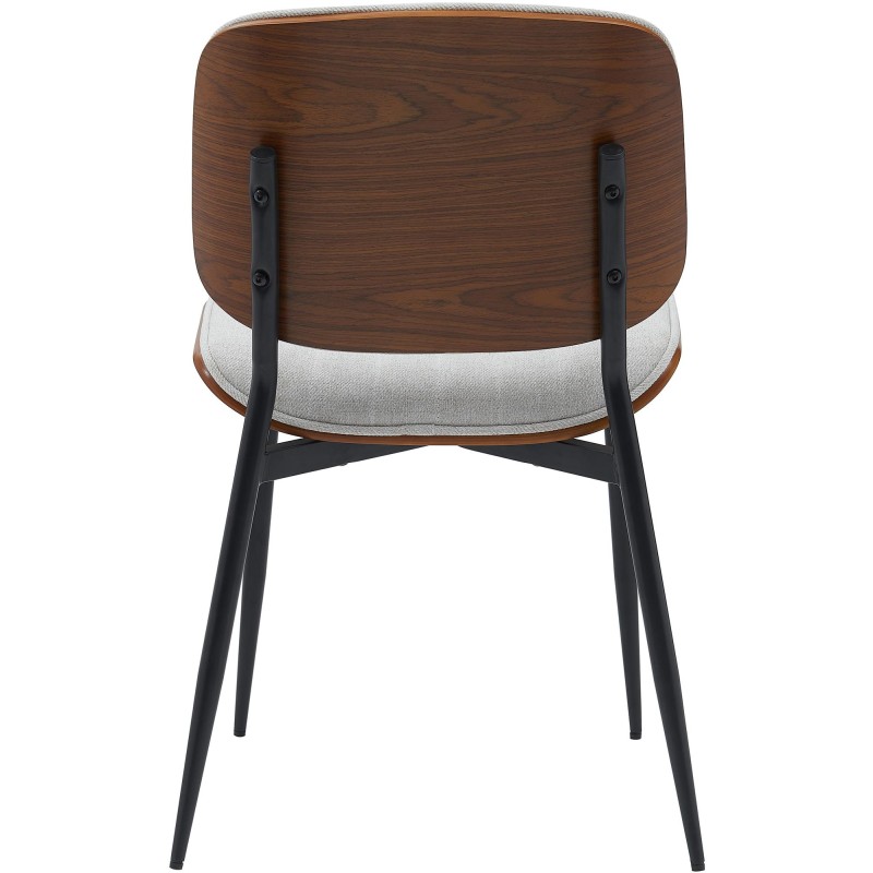 Silla de visita Tiffin en tela nogal/crema