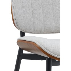 Silla de visita Tiffin en tela nogal/crema