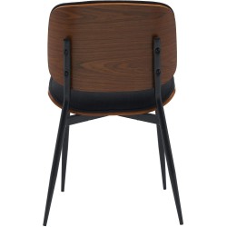 Silla de visita Tiffin en nogal/tela negra