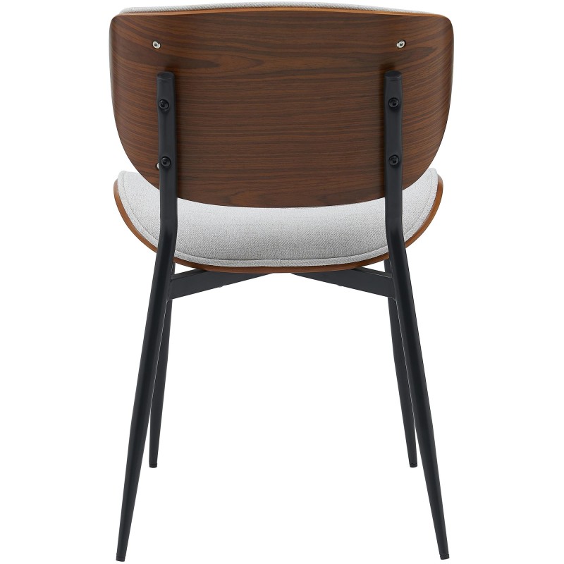 Silla de visita Enid en tela nogal/crema