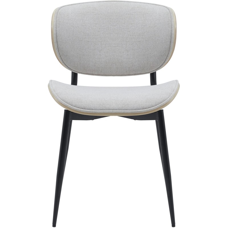 Silla de visita Enid en tejido natural/crema