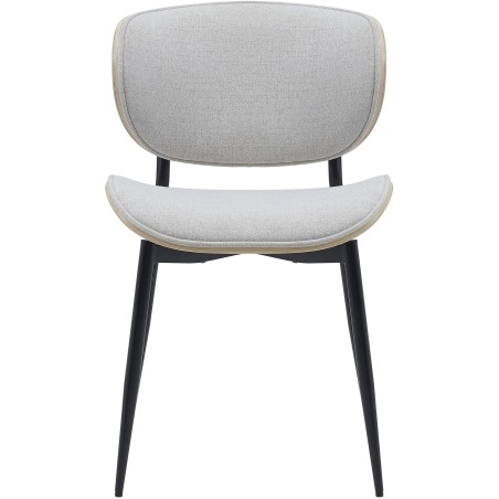 Silla de visita Enid en tejido natural/crema