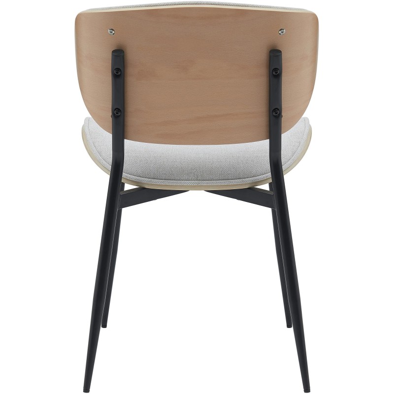 Silla de visita Enid en tejido natural/crema