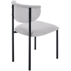 Silla de visita Gambell en terciopelo gris