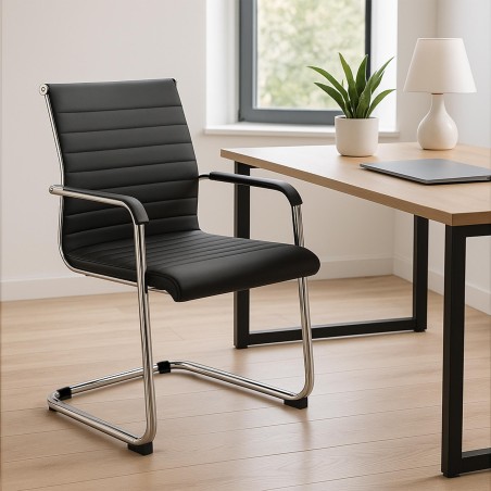 Silla de visita negra Hakon