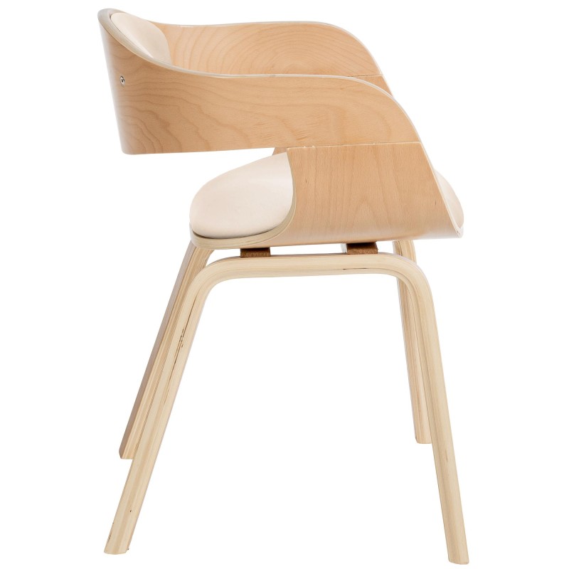 Silla de visitas Kingston Natura/Crema