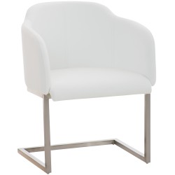 Silla de visita blanca Magnus