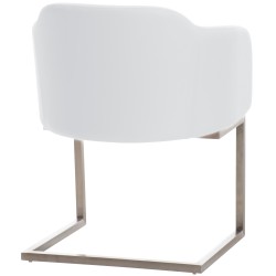 Silla de visita blanca Magnus