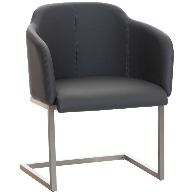 Silla de visita gris Magnus