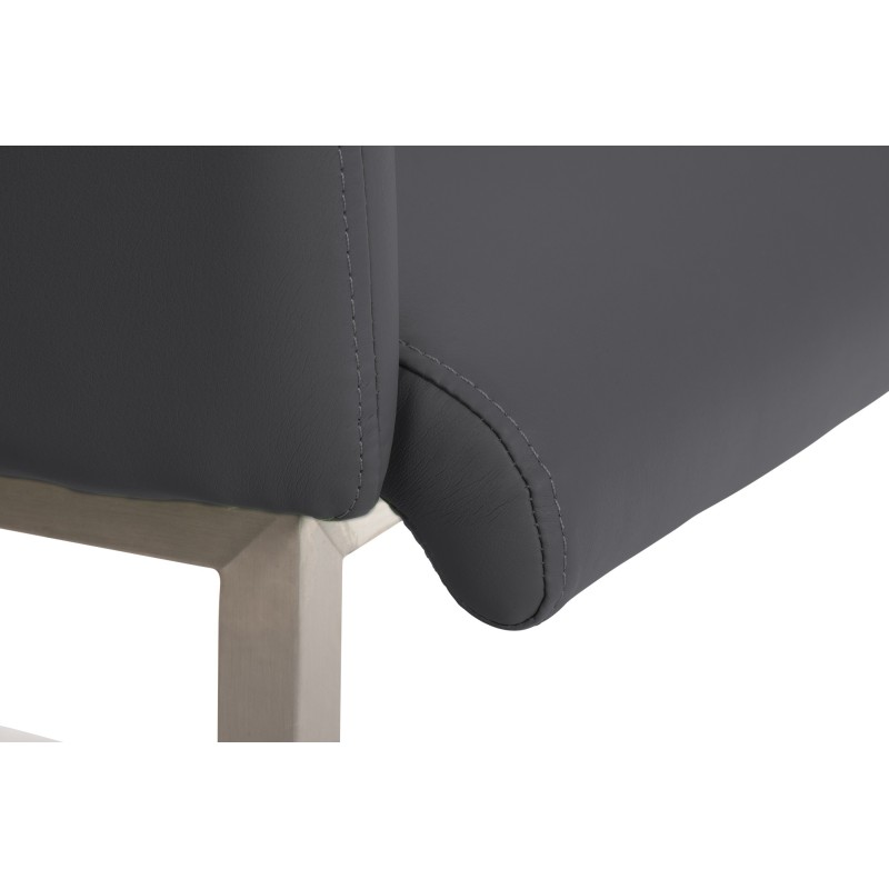 Silla de visita gris Magnus