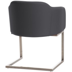 Silla de visita gris Magnus