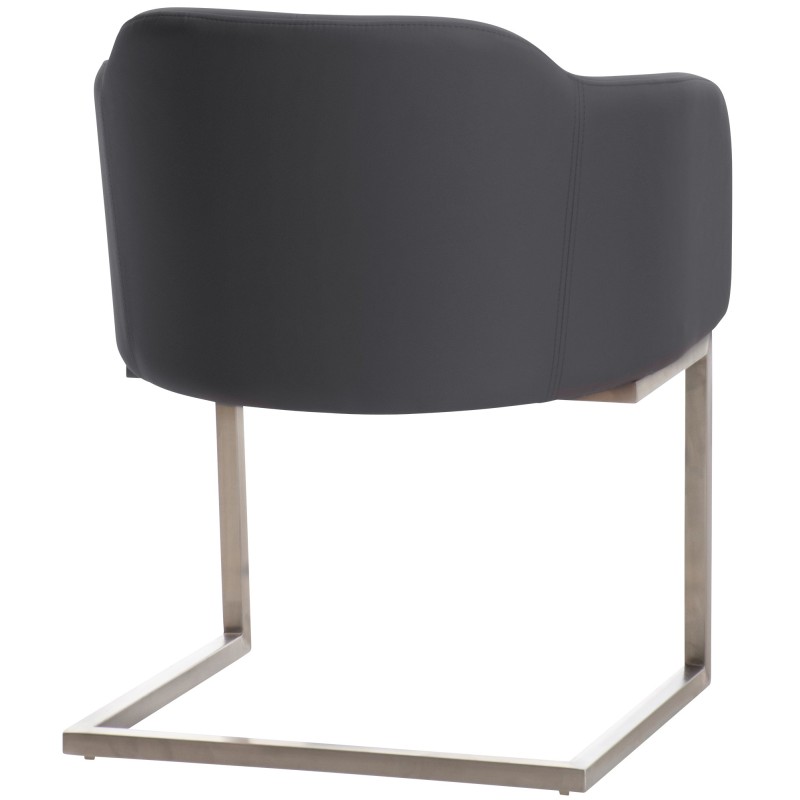 Silla de visita gris Magnus