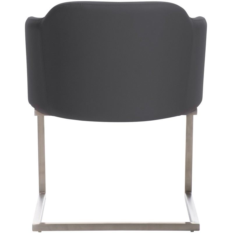 Silla de visita gris Magnus