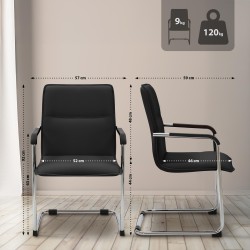 Silla de visita negra de Seattle Silla de visita negra de Seattle