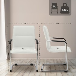 Silla de visitantes blanca de Seattle Silla de visitantes blanca de Seattle