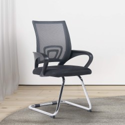 Silla de visita gris Eureka