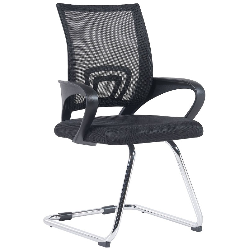 Silla de visita negra Eureka