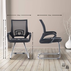 Silla de visita negra Eureka