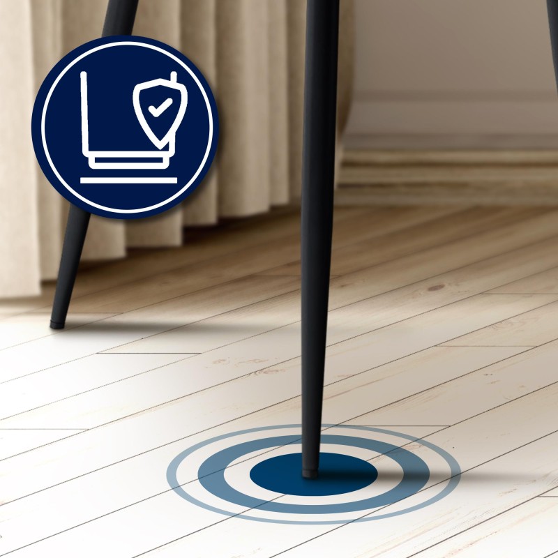 Silla de visita Cassis en terciopelo gris claro