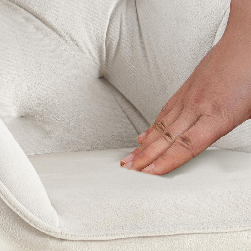 Silla de visita Cassis en terciopelo gris claro