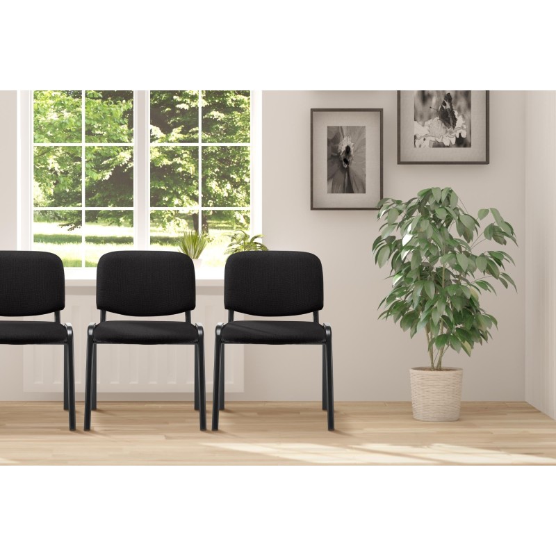Silla de visita Ken en tela negra