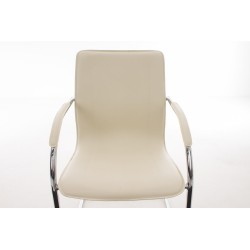 Silla de visitas color crema Melina