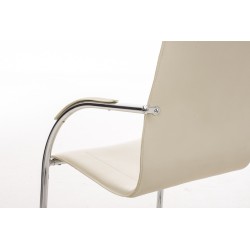 Silla de visitas color crema Melina