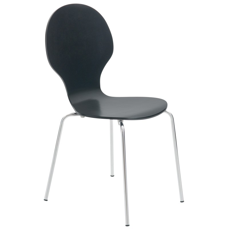 Silla de visita negra Diego