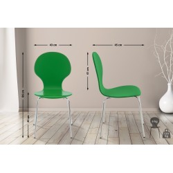 Juego de 2 sillas de visita Diego verdes