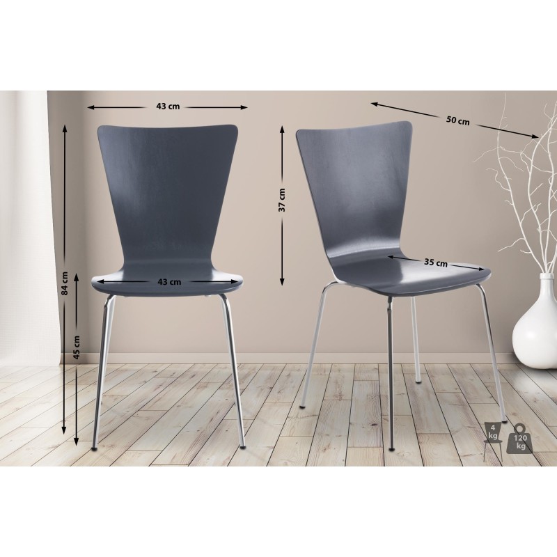 Silla de visitas Aaron Grey