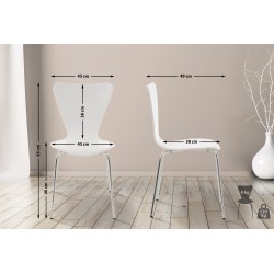 Silla de visita blanca Calisto