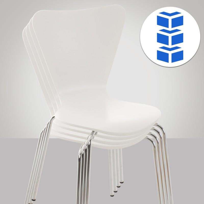 Silla de visita blanca Calisto