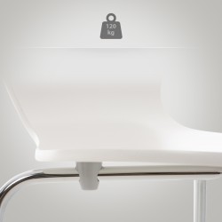 Silla de visita blanca Calisto