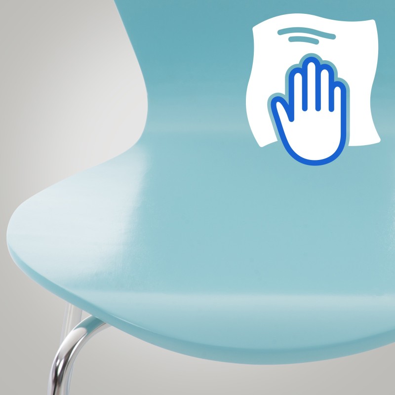 Silla de visita Calisto azul claro