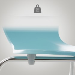 Silla de visita Calisto azul claro