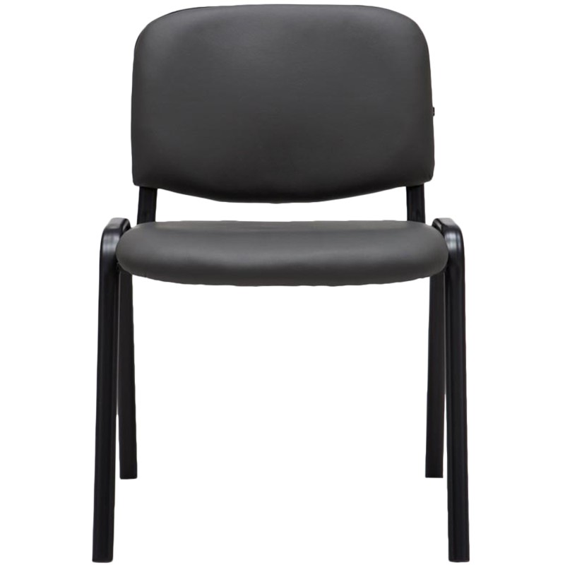Silla de visita Ken en piel sintética gris