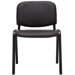 Silla de visita Ken en piel sintética marrón