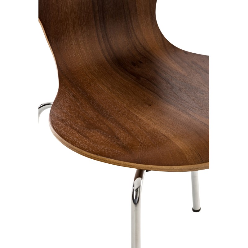 Juego de 2 sillas de visita Diego en nogal