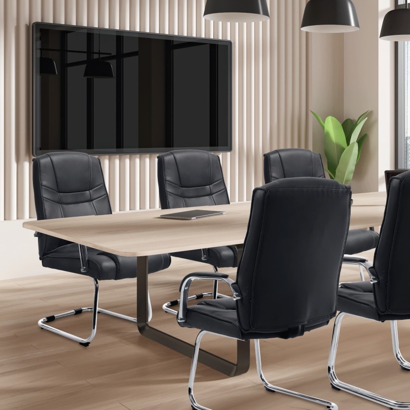 Silla de visita negra Attila