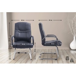 Silla de visita Attila gris