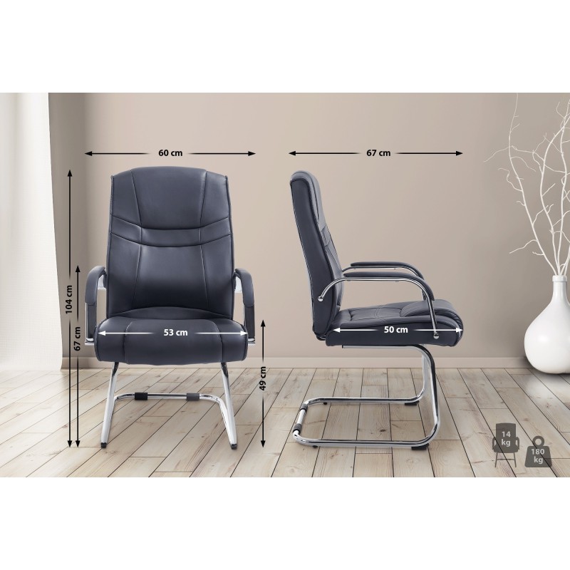 Silla de visita Attila gris