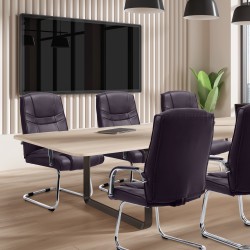 Silla de visita marrón Attila