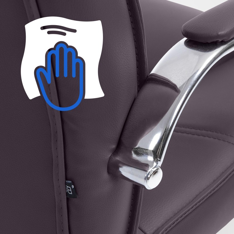 Silla de visita marrón Attila