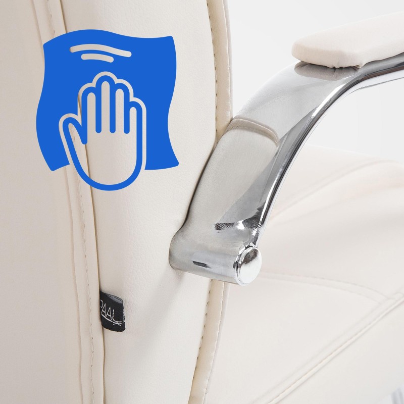 Silla de visita Attila color crema