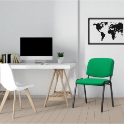 Silla de visita Ken en tela verde