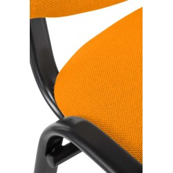 Silla de visita Ken en tela naranja