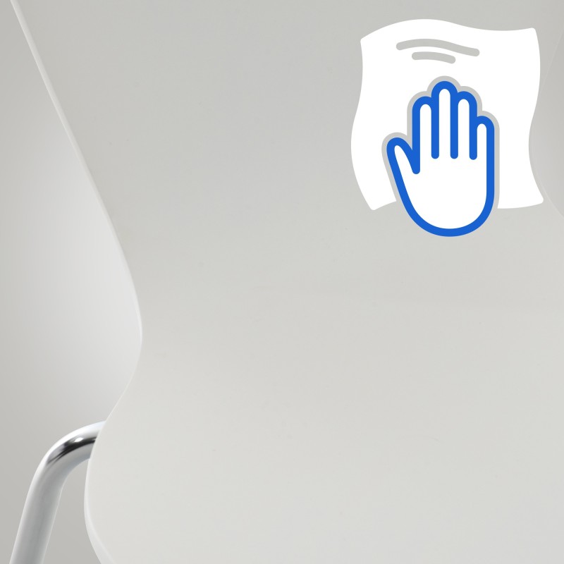 Juego de 2 sillas de visita Calisto blancas