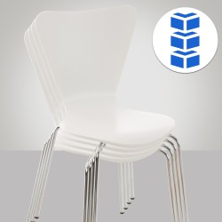 Juego de 4 sillas de visita Calisto en color blanco